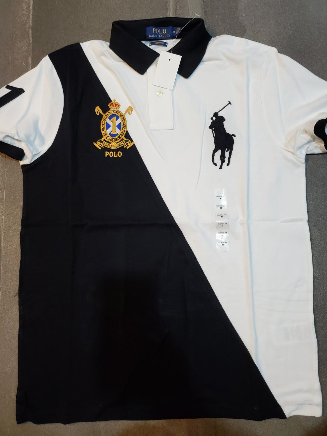 black and white polo ralph lauren shirt