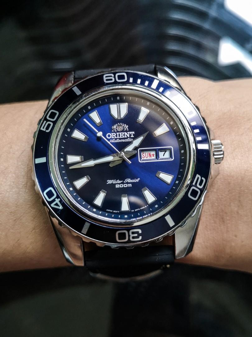 Orient mako xl rubber strap cheap