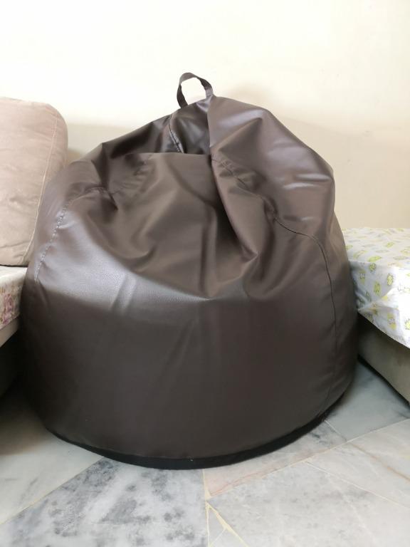 Pu Leather Bean Bag Xxl Size Home Furniture Furniture On Carousell