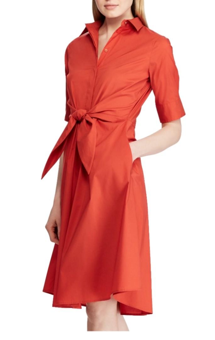 Red shirt dress sale