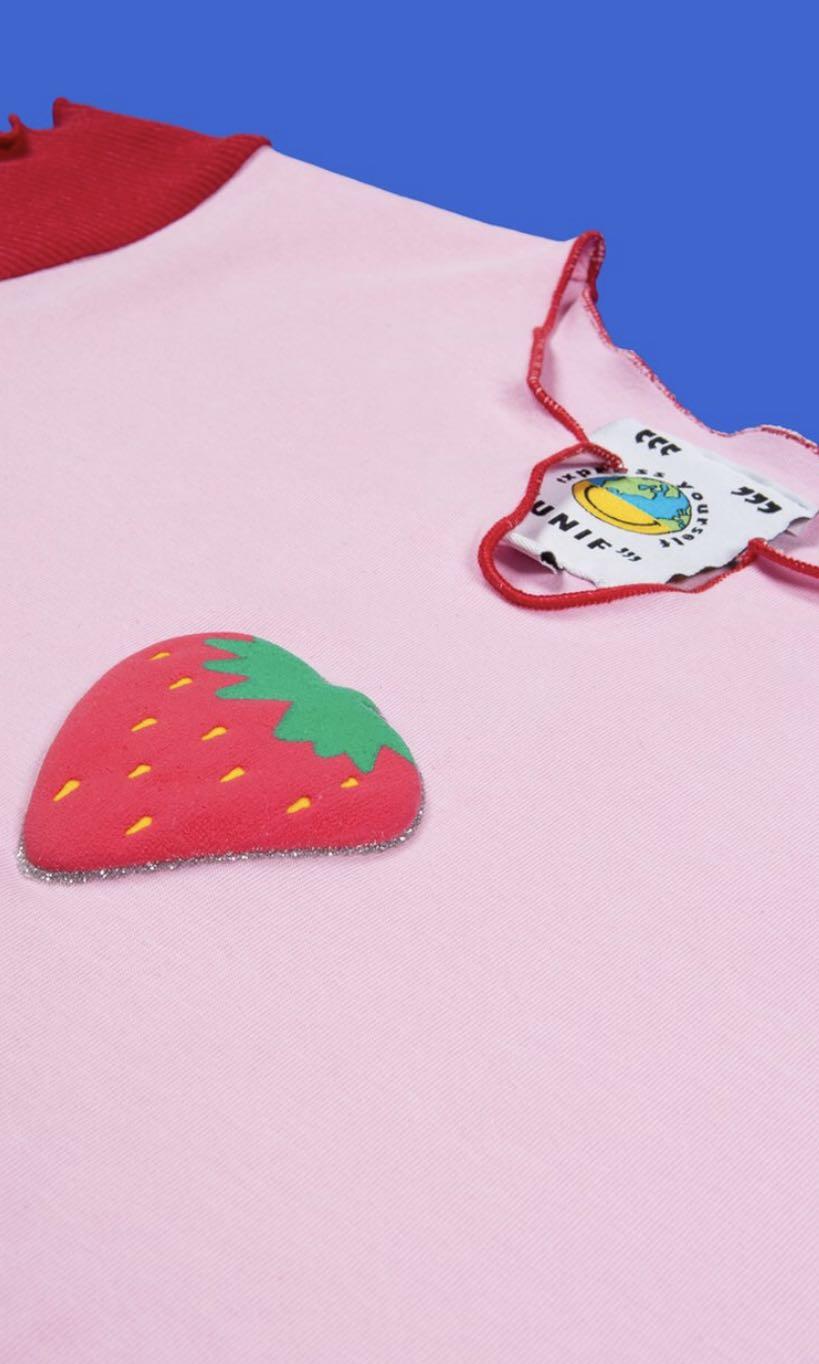Strawberry Tee UNIF ins, Women's 