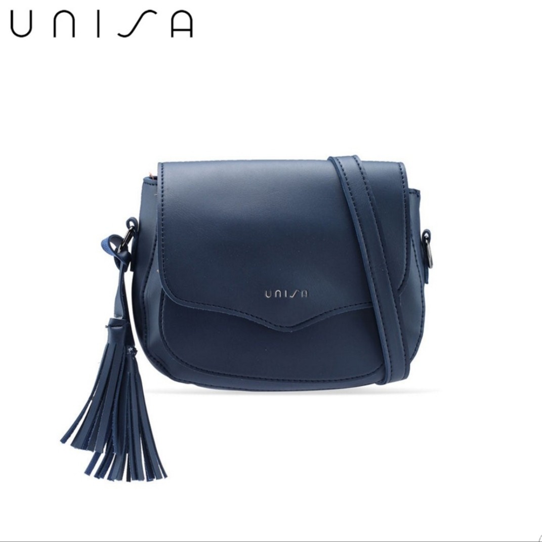 UNISA SPAIN Faux Leather Sling Bag with Tassel