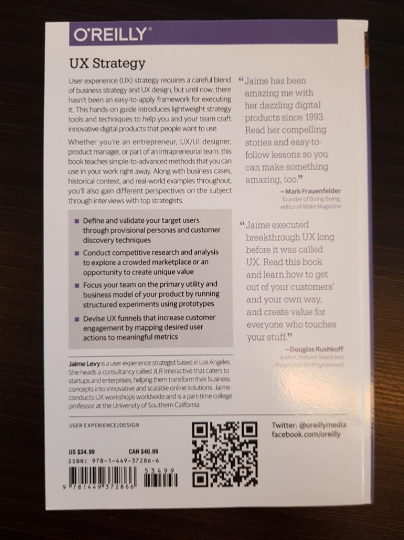 022 Ux Strategy How To Devise Innovative Digital Products That People Want By Jaime Levy Books Stationery Non Fiction On Carousell