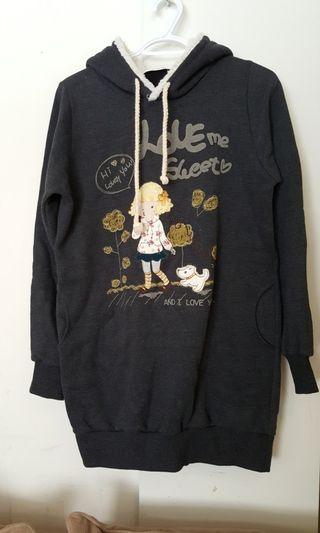 Oversized long hoodie