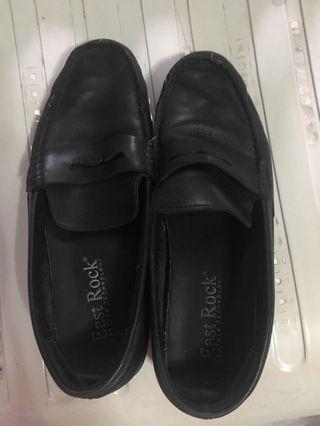 black authentic soft leather shoes