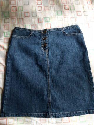 FREE SHIP ANN TAYLOR LOFT Denim Pencil Skirt