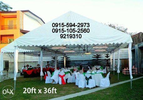 TENT FOR SALE / RENT, LIGHTS, TABLES AND CHAIRS, IWATA FAN, AIRCON TENT, CARPORT TENT, CANVAS COVER