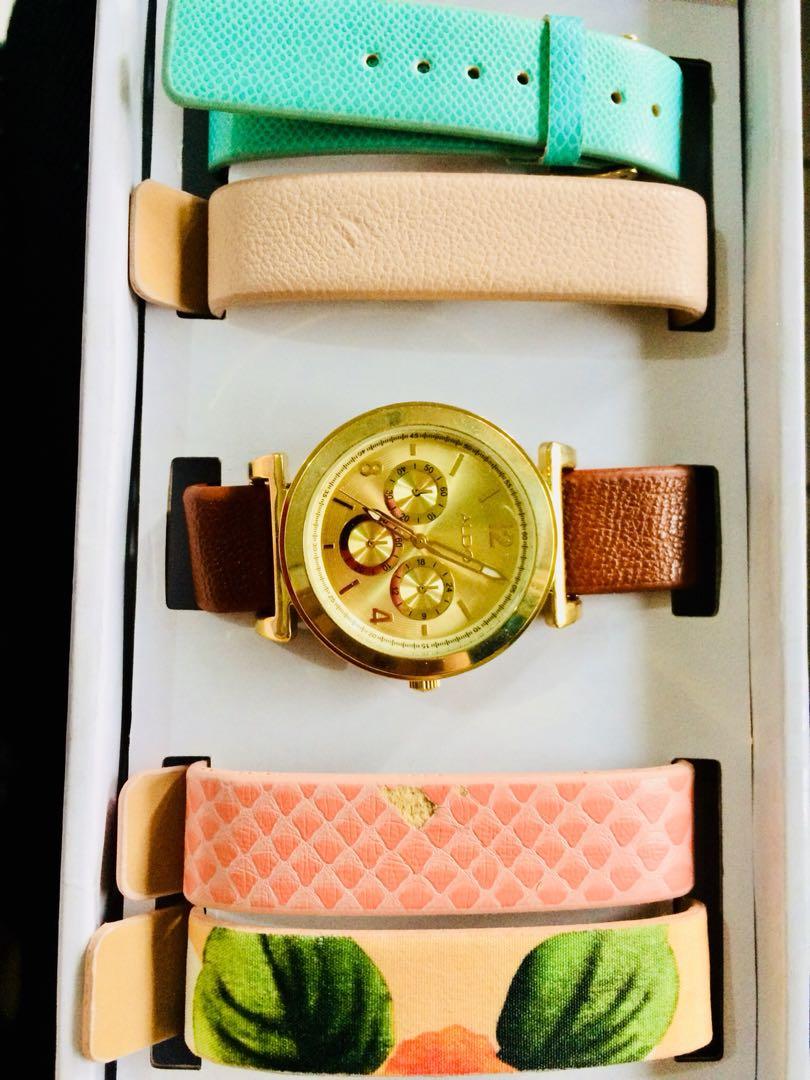 Aldo Watch with 5 changeable straps Luxury Watches on Carousell