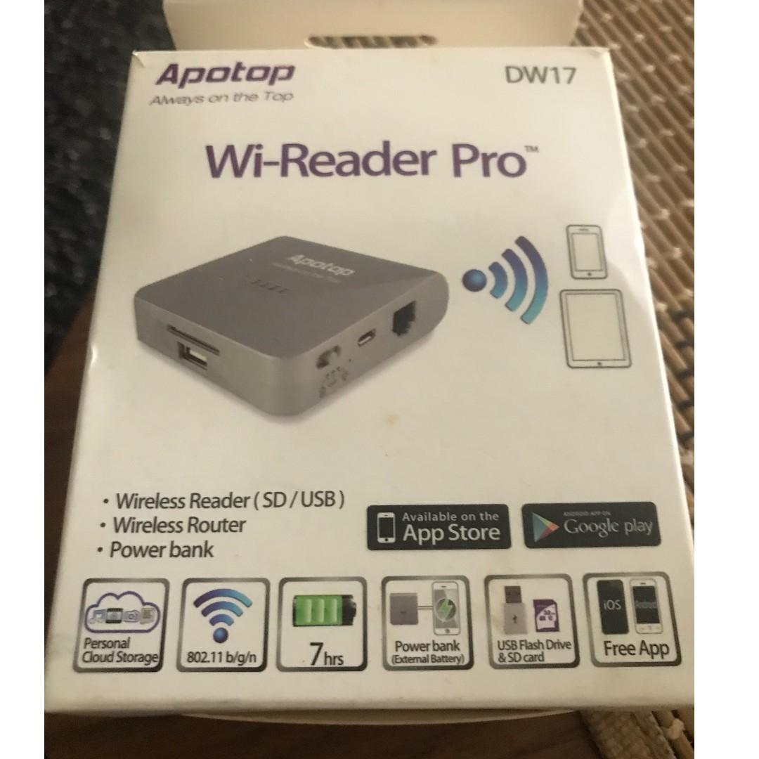 Apotop Dw17 Pro Wi Reader Wireless Personal Cloud Wifi Extender Router Repeater Wireless Sd Usb Reader Electronics Others On Carousell