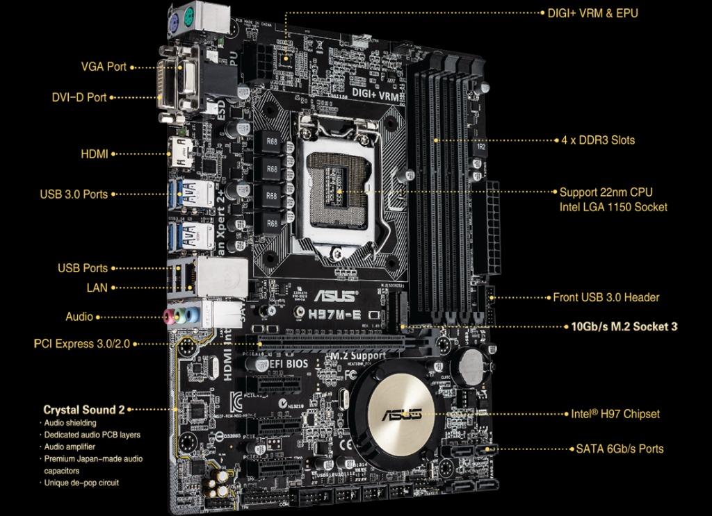 ☆最終値下・激安放出☆ASUSデスクトップPC H97M-E Intel Core i5-4570