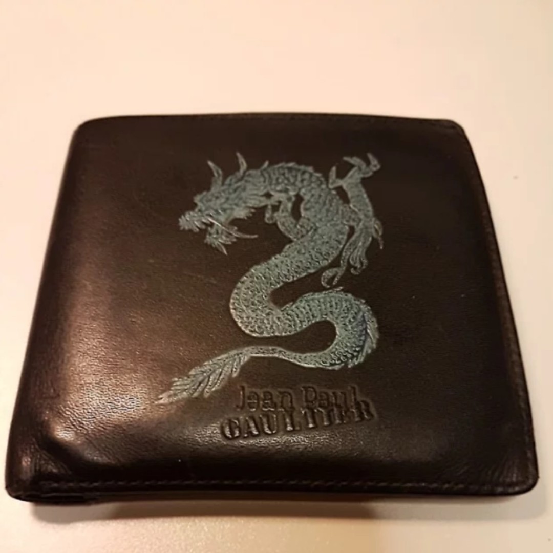 AUTHENTIC VINTAGE JEAN PAUL GAULTIER DRAGON PRINT WALLET, Luxury