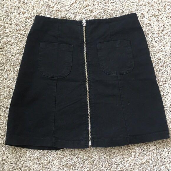 Brandy Melville Black Juliette Velvet Skirt