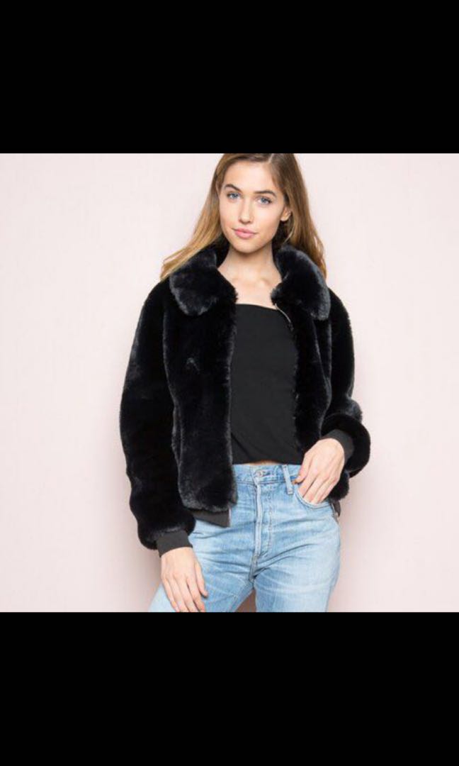 Georgina fur on sale bomber jacket
