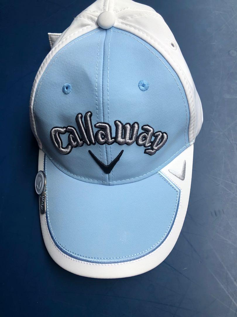 Callaway golf hat white, topi golf 