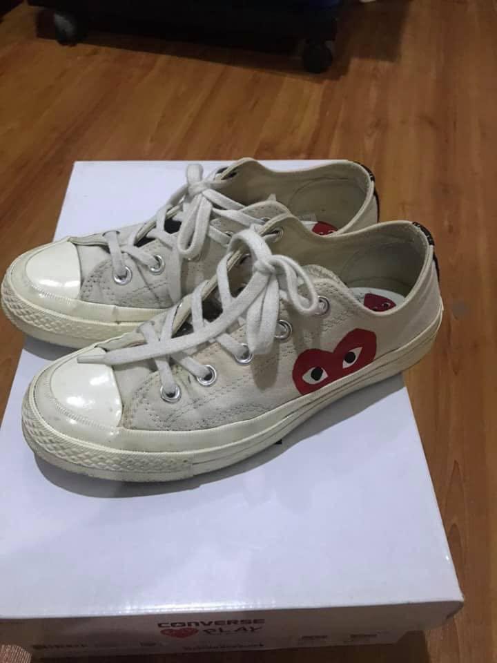 cdg converse low cream