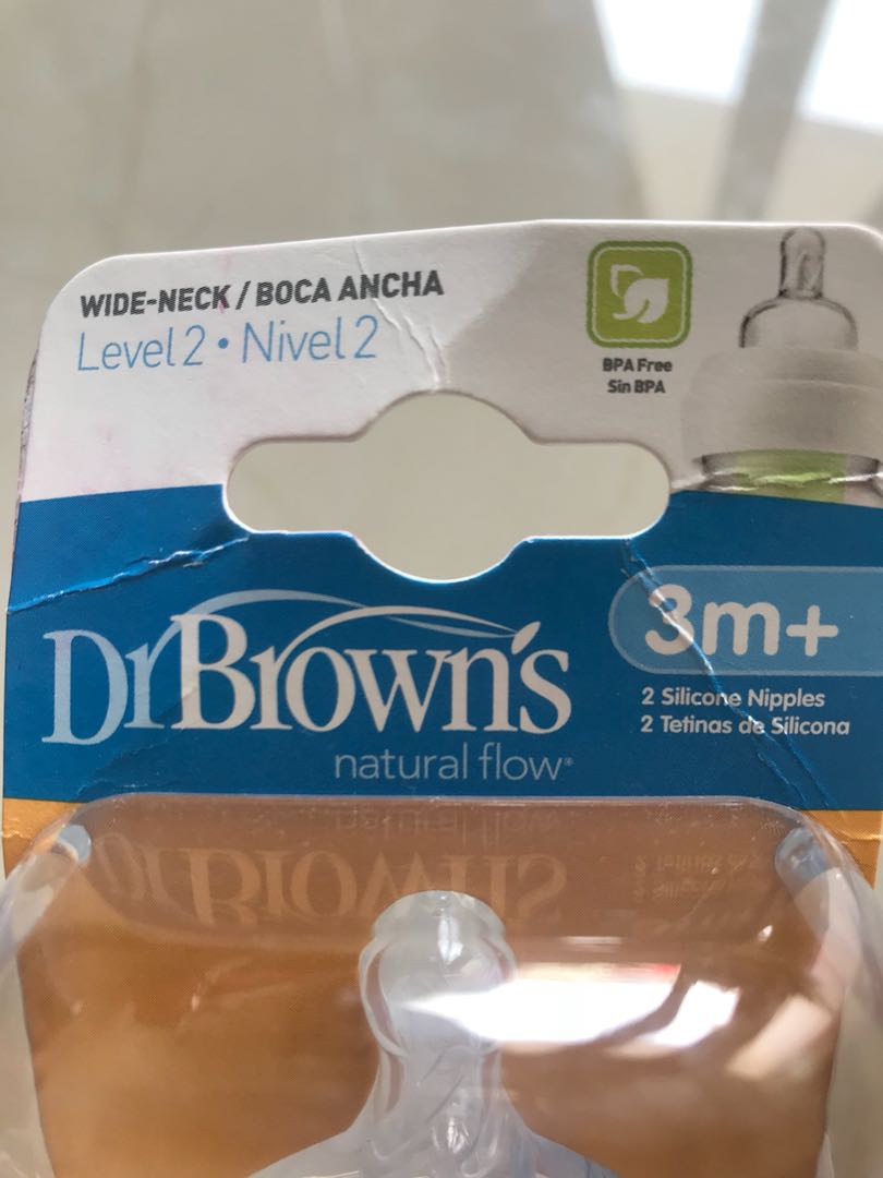 Dot Dr Brown S Level 2 Wide Neck Bayi Anak Perawatan Makanan Anak Di Carousell