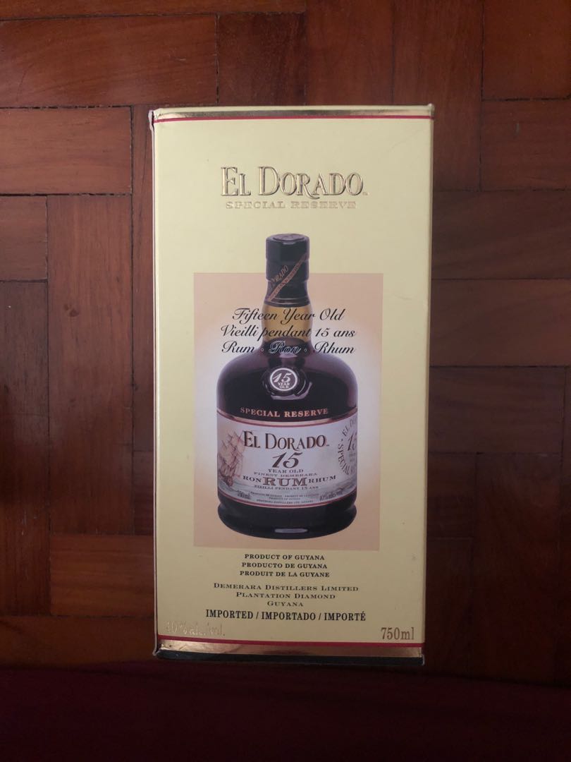 El Dorado 15 Years Rum Food Drinks Beverages On Carousell