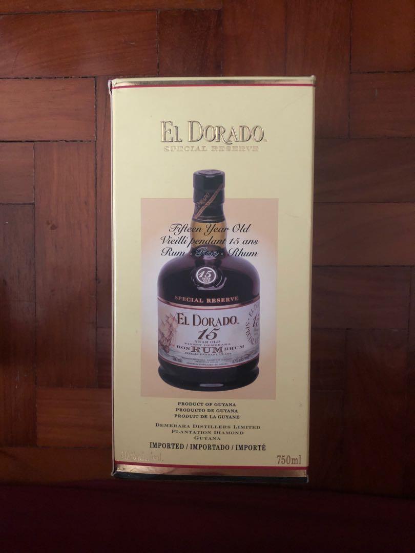 El Dorado 15 Years Rum Food Drinks Beverages On Carousell