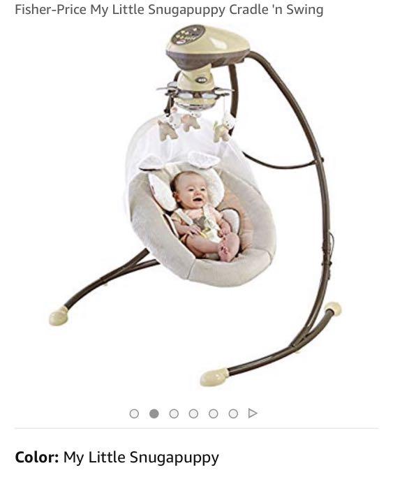 Fisher price my little snugapuppy 2025 cradle and swing