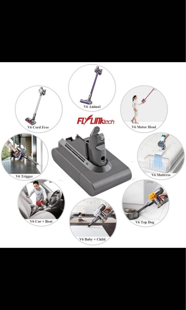 Flylinktech 3000mah Dyson V6 21 6v Li Ion Replacement Battery For Dyson Dc59 V6 Dc58 Dc61 Dc62 Animal Electronics Others On Carousell
