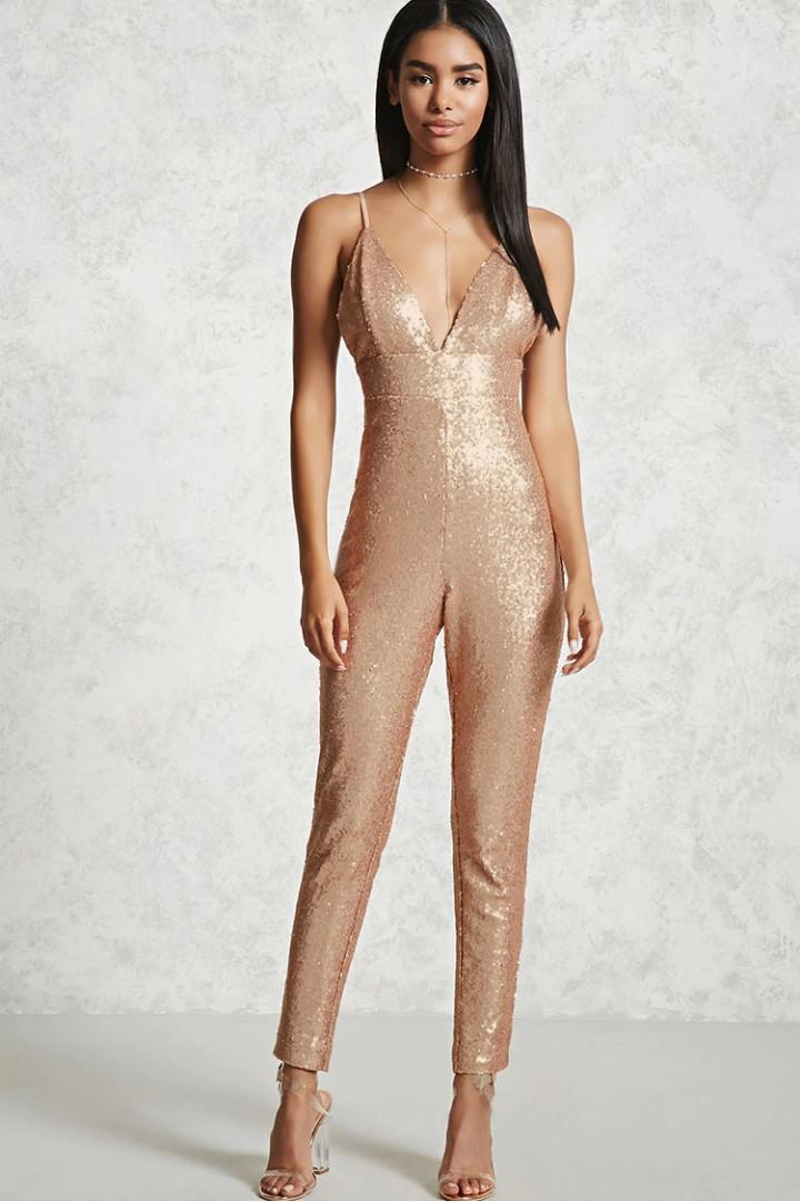 Rose gold shop jumpsuit forever 21