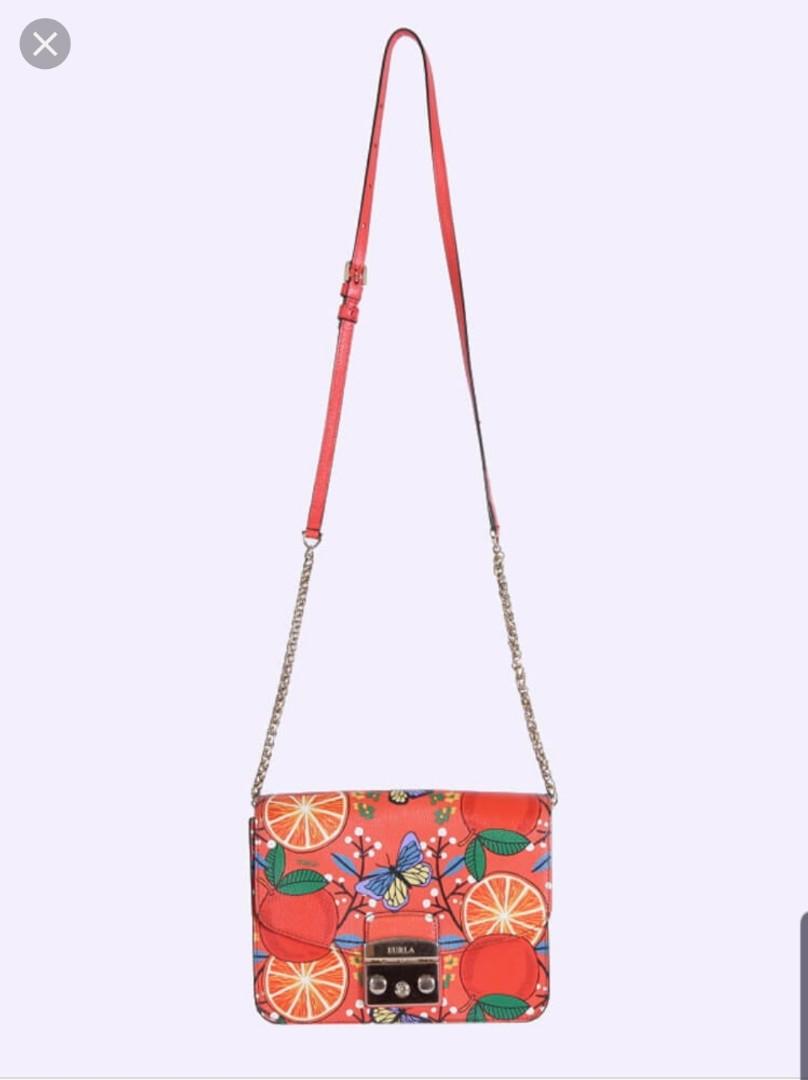 Furla orange new arrivals bag