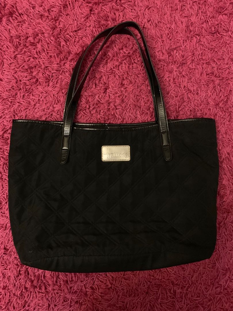 harrods black tote bag