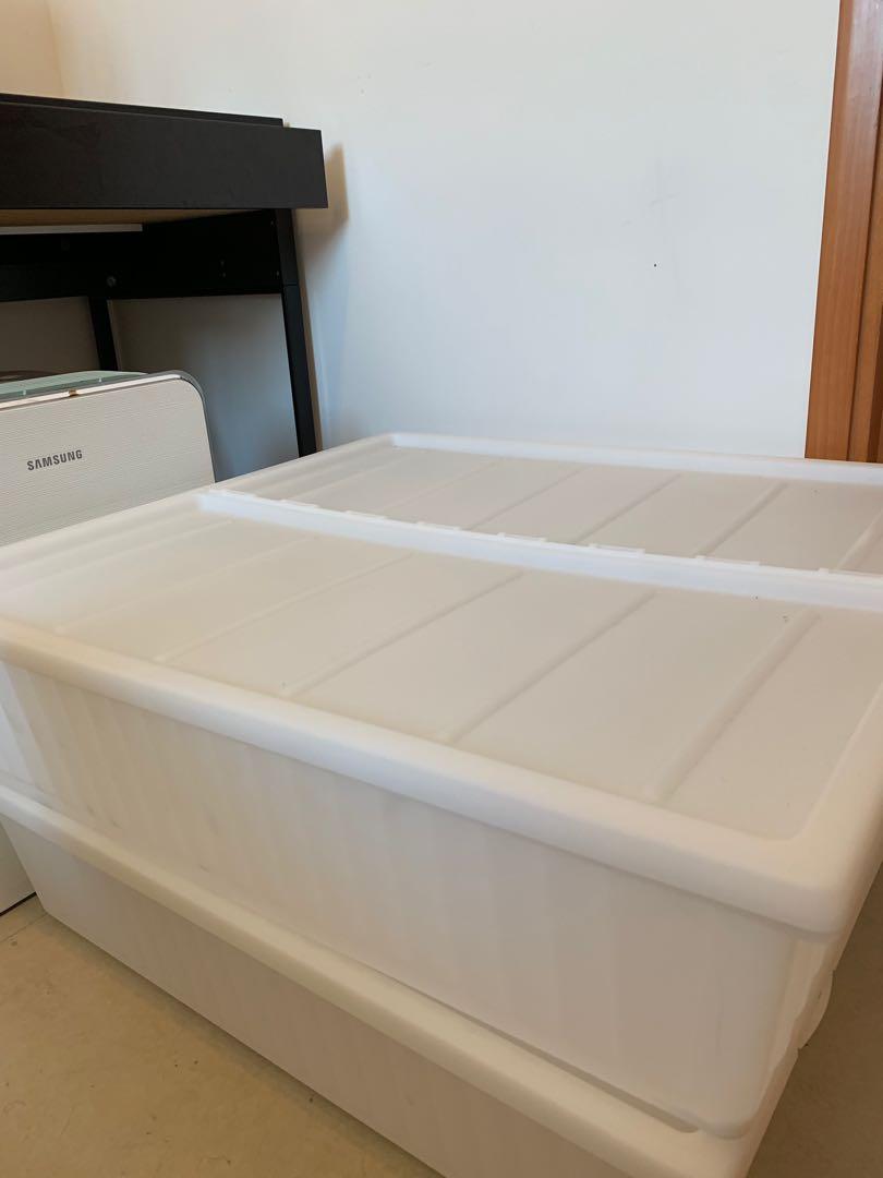 IKEA GIMSE Under Bed Storage Drawer, 傢俬＆家居, 傢俬, 書櫃、櫃子及架 Carousell