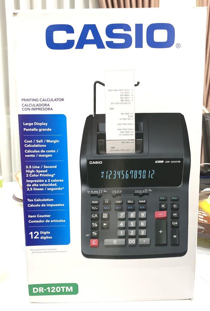 Kalkulator Casio Calculator Casio Dr 120 Tm Garansi Resmi Calculator Print Cetak Elektronik Lainnya Di Carousell