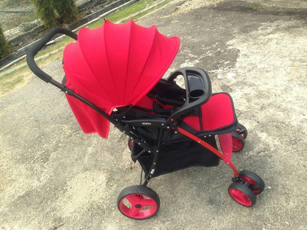 joovy double stroller red