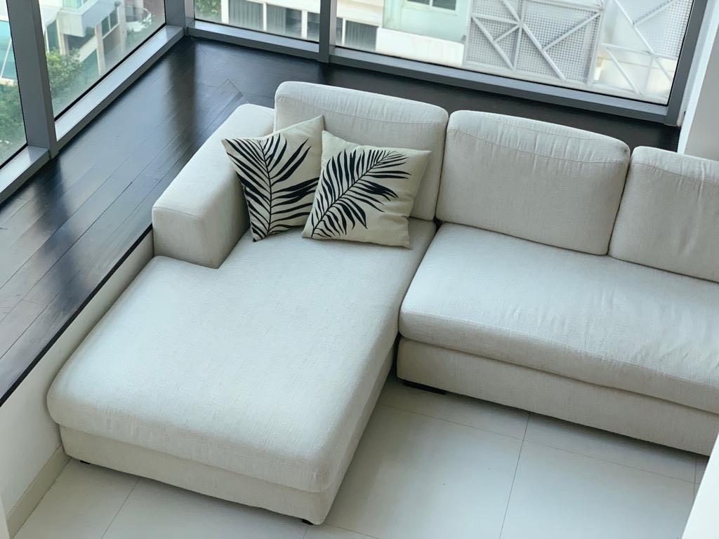 L shaped sofa Letter L sofa Sectional sofa white sofa