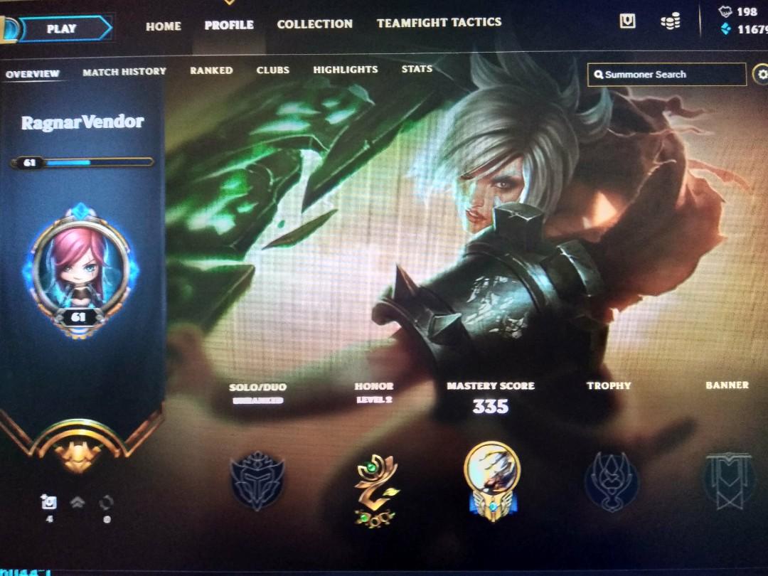 League Of Legends Account Toys Games Video Gaming Others On Carousell