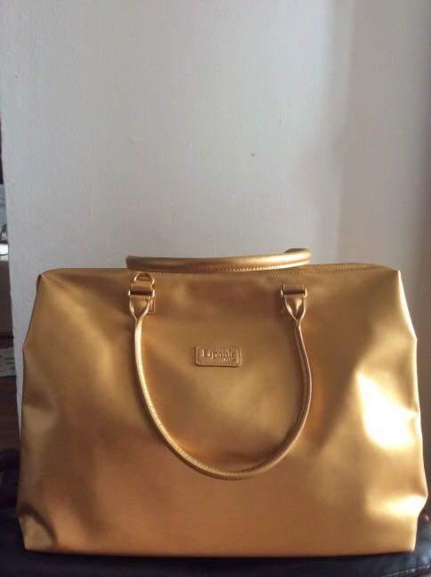 lipault gold luggage