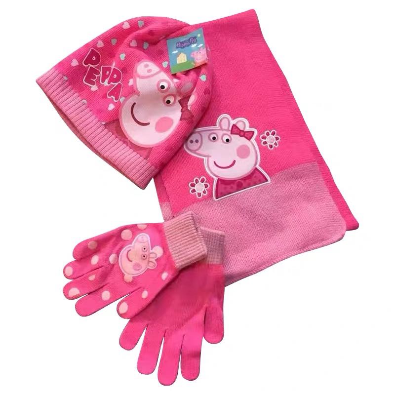 Little Peppa Pig Winter Kid Set 5r2 Per Set Contain Of Glove