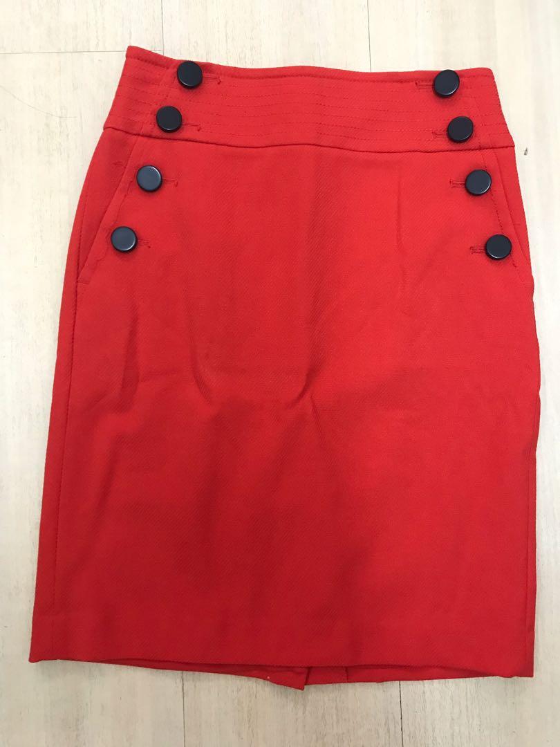 Loft red skirt Clearance