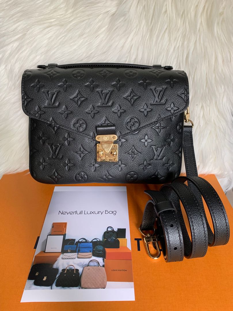 Louis Vuitton Pochette Metis Handbag in Empreinte Noir Full