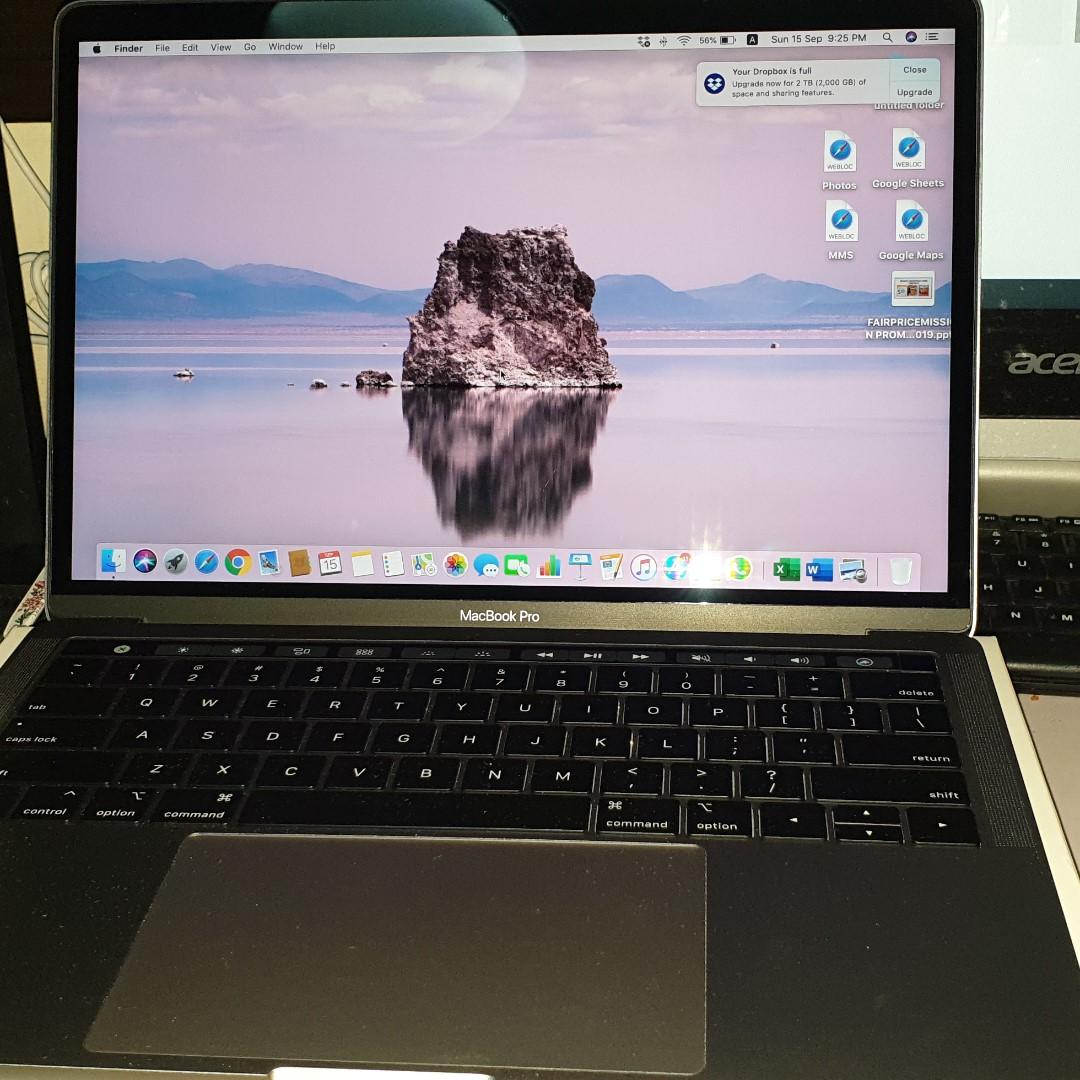 Macbook Pro 2018 Space Grey Touchbar 13 Inch 2 3 Ghz Quad Core Electronics Computers Laptops On Carousell