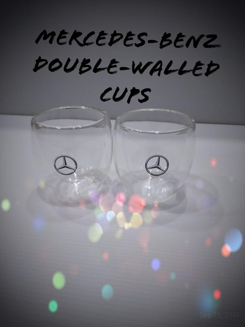 MercedesBenz DoubleWalled Cups, Furniture & Home Living, Kitchenware