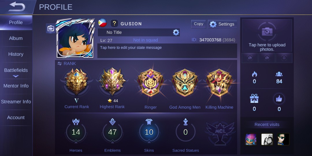 Mobile Legends Account Mage With High Winrate Video Gaming Video Games On Carousell