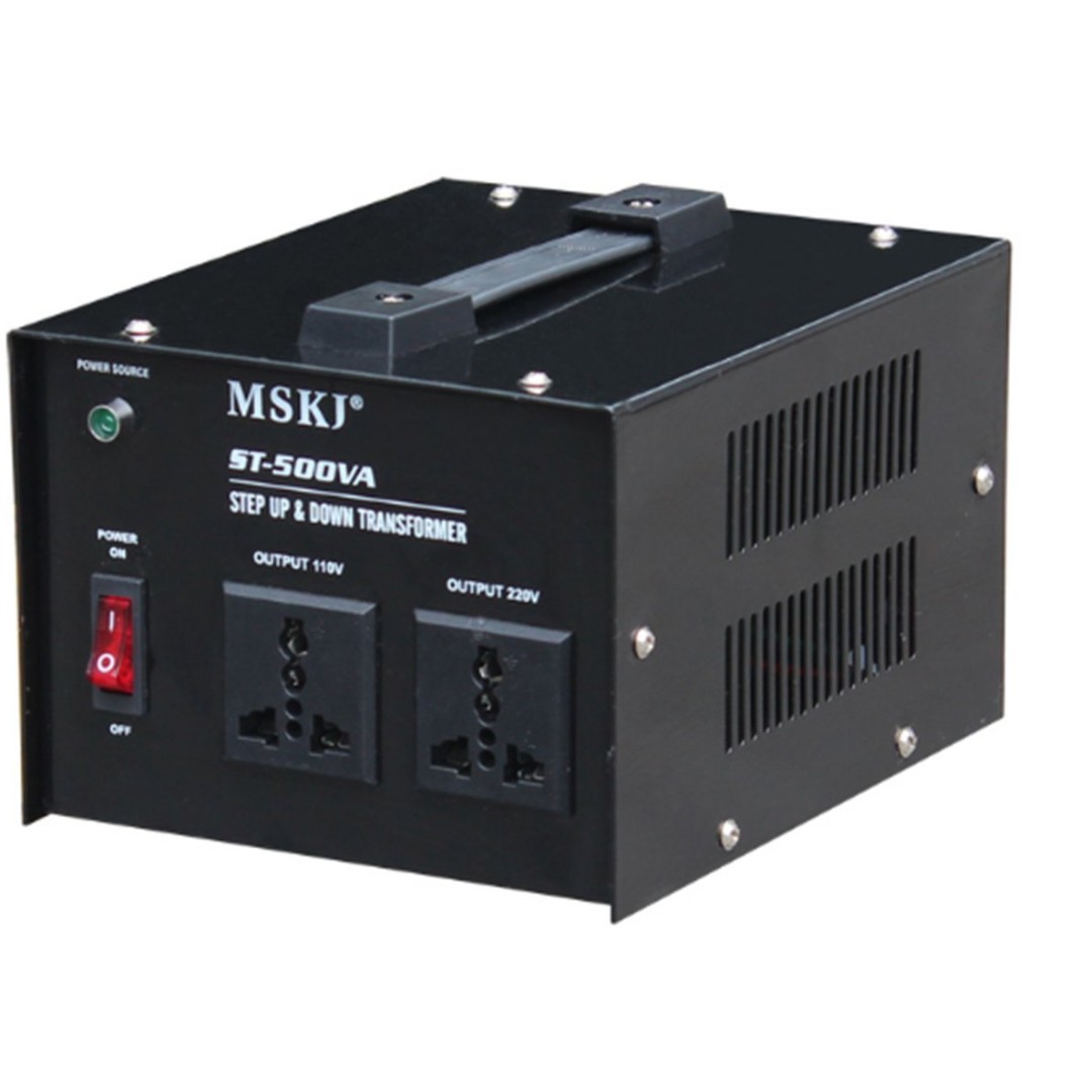 Mskj 500w 220v 110v Step Up Down Voltage Transformers Converter Uk To Us Us To Uk Power Ac Black 500w Everything Else On Carousell