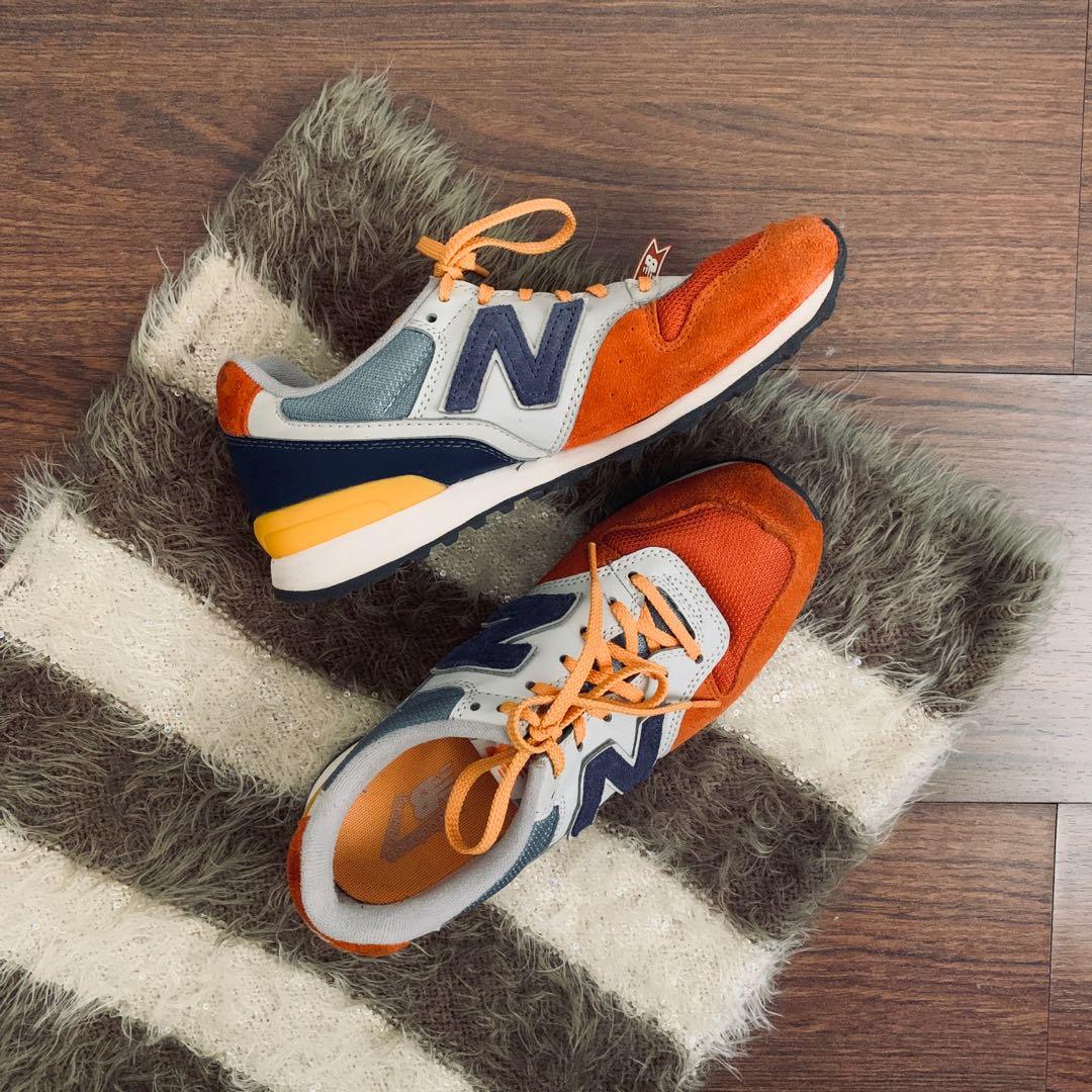 New Balance 996 Navy/Orange, Women's Fashion, Footwear, Sneakers on