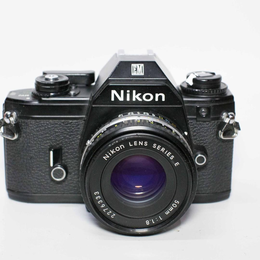 Nikon EM+50mm F1.8 餅乾鏡, 相機攝影, 鏡頭及裝備在旋轉拍賣