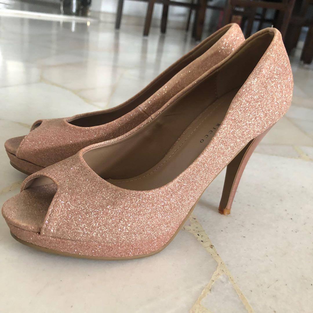 Pink Shining Heel, Women's Fashion 