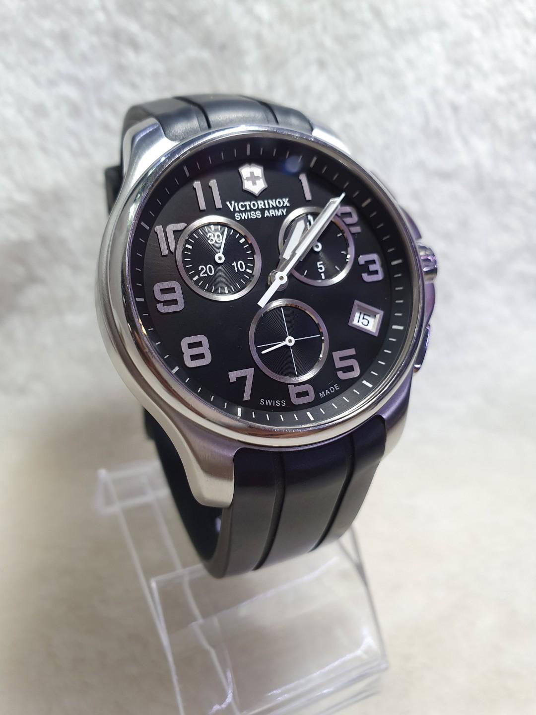Victorinox men's chronograph officer stainless steel bracelet watch 42mm best sale