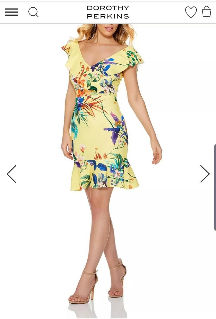 Quiz floral print frill skater dress store