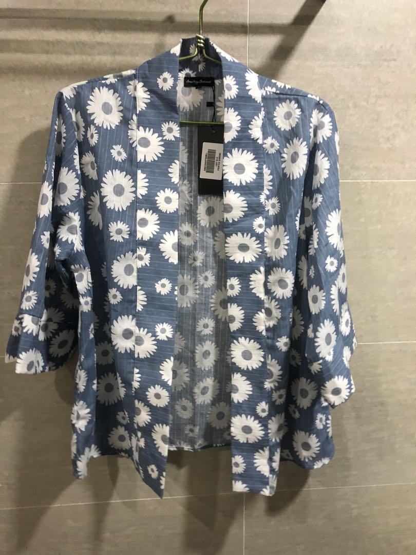 light blue kimono cardigan