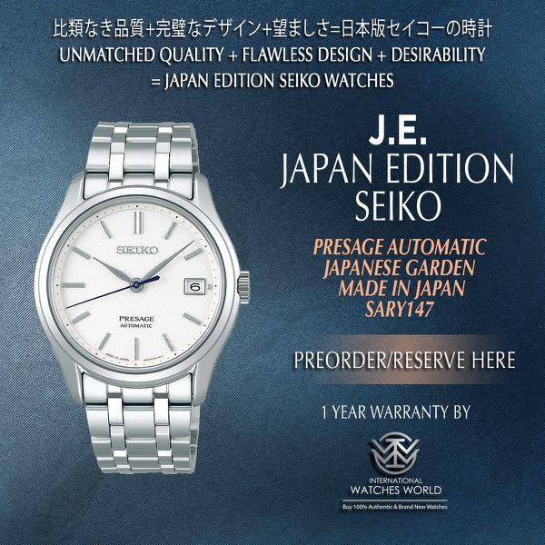 SEIKO JAPAN EDITION PRESAGE JAPANESE GARDEN AUTOMATIC WHITE MADE IN JAPAN  SARY147, Mobile Phones & Gadgets, Wearables & Smart Watches on Carousell