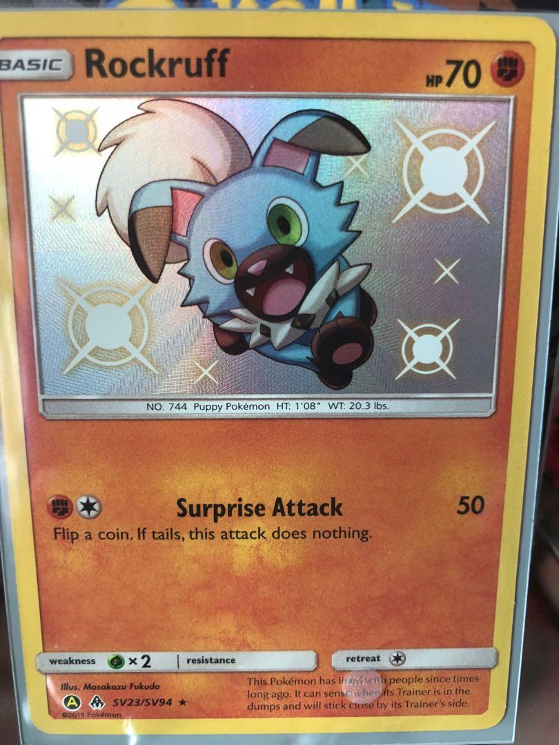 Rockruff Shiny Card Shiny Rockruff Pokemon Hidden Fates Toys Games Board Games Cards On Carousell shiny rockruff pokemon hidden fates
