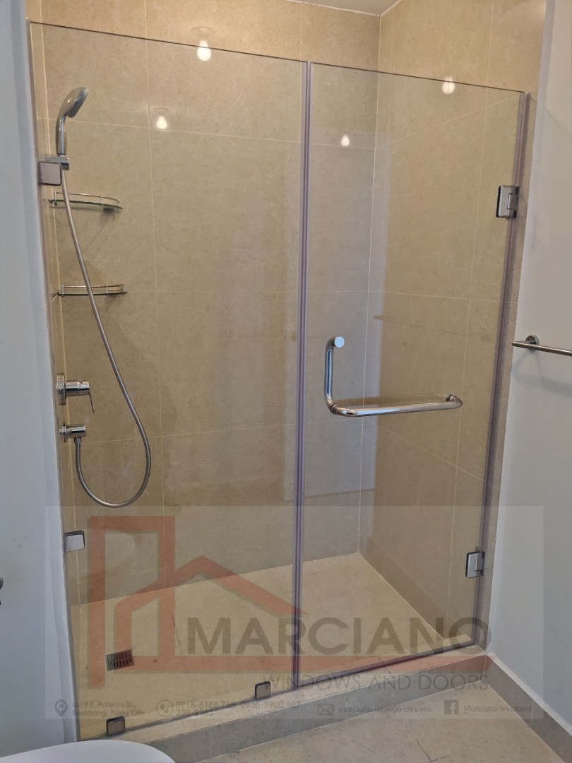 Shower Enclosure Frameless Swing and Sliding Tempered Glass Wall Mirror, Furniture & Home Living