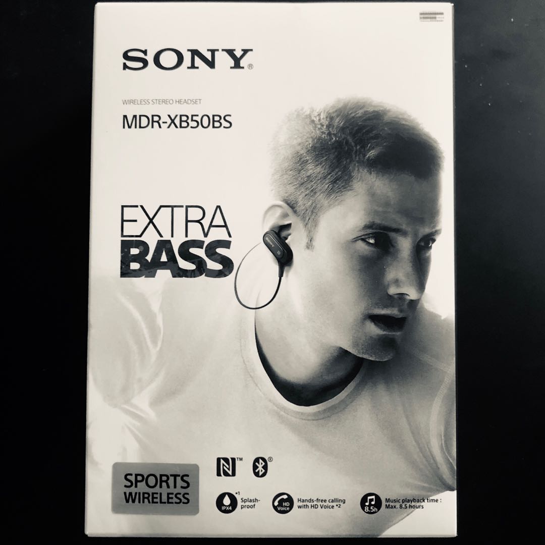 BNIB Sony MDR XB50BS Wireless Bluetooth Extra Bass Sports Earphones, Audio,  Headphones \u0026 Headsets on Carousell